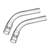 Arizer Solo 3 / Air 2 Max Hochluftstrom-Glasmundstück – lang angewinkelt 110 mm, extra dickes Glas, 2er-Pack